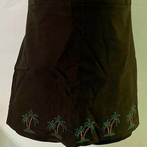 NWT Coral Bay Embellished Palm Trees Skort PL